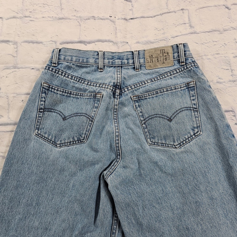 Levis SilverTab Baggy Jeans MENS 32x30 Light Wash Blue Vintage 90s Streetwear - Picture 11 of 13
